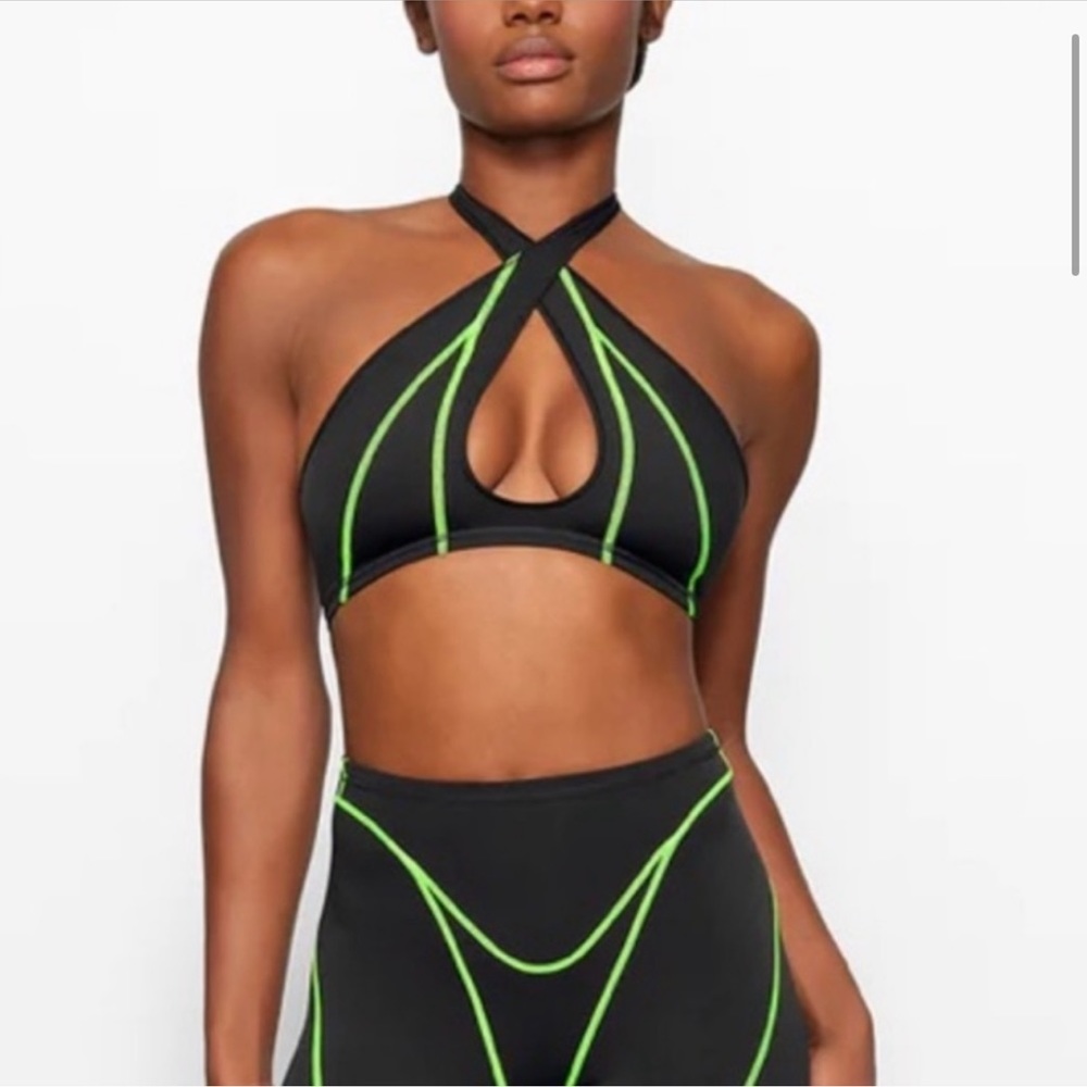 Skims moto halter top